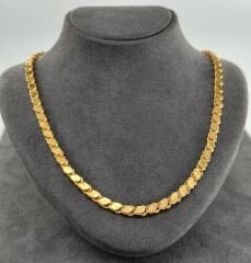 22 AYAR ALTIN PULLU ZİNCİR 65 CM UZUNLUK