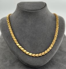 22 AYAR ALTIN PULLU ZİNCİR 65 CM UZUNLUK