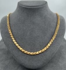 22 AYAR ALTIN PULLU ZİNCİR 65 CM UZUNLUK