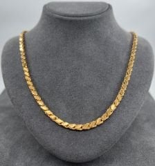 22 AYAR ALTIN PULLU ZİNCİR 55 CM UZUNLUK