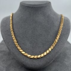 22 AYAR ALTIN PULLU ZİNCİR 46 CM UZUNLUK