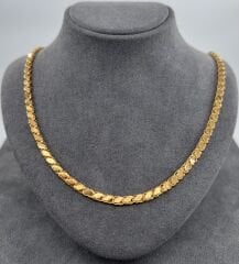 22 AYAR ALTIN PULLU ZİNCİR 55 CM UZUNLUK