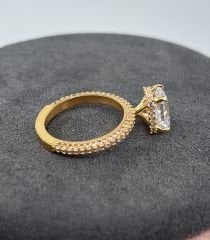 22 AYAR ALTIN TEKTAŞ YÜZÜK