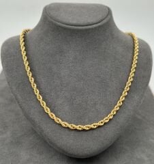 22 AYAR ALTIN HALAT ZİNCİR 55 CM UZUNLUK