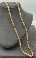 22 AYAR ALTIN HALAT ZİNCİR 55 CM UZUNLUK