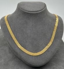22 AYAR ALTIN HASIR ZİNCİR 50 CM UZUNKLUK