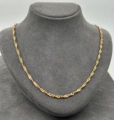 22 AYAR ALTIN SİNGAPUR ZİNCİR 55 CM UZUNLUK