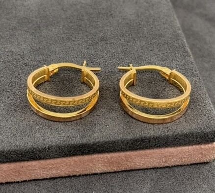 22 AYAR ALTIN 2 ÇAPLI HALKA KÜPE