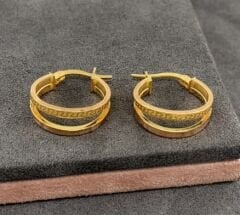 22 AYAR ALTIN 2 ÇAPLI HALKA KÜPE