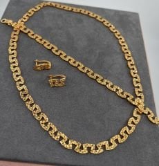 22 AYAR ALTIN GREEK KEY SET