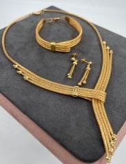 22 AYAR ALTIN HASIR SET