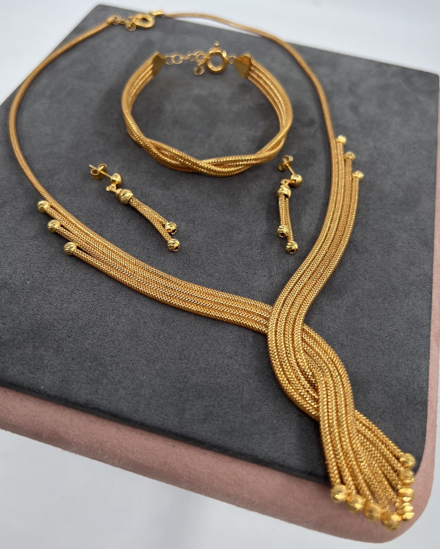 22 AYAR ALTIN HASIR SET