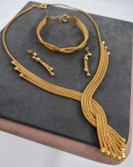 22 AYAR ALTIN HASIR SET