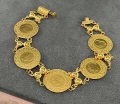 22 AYAR ALTIN BEŞ ÇEYREKLİ BİLEKLİK
