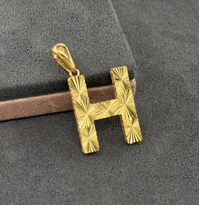 22 AYAR ALTIN H HARFİ KOLYE UCU