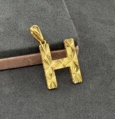 22 AYAR ALTIN H HARFİ KOLYE UCU