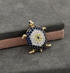 14 AYAR ALTIN KAPLUMBAĞA NAZAR BONCUĞU KOLYE UCU