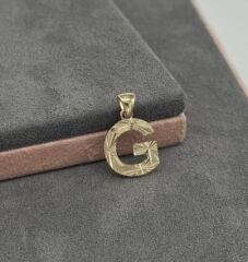 14 AYAR ALTIN G HARFİ KOLYE UCU