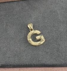 14 AYAR ALTIN G HARFİ KOLYE UCU