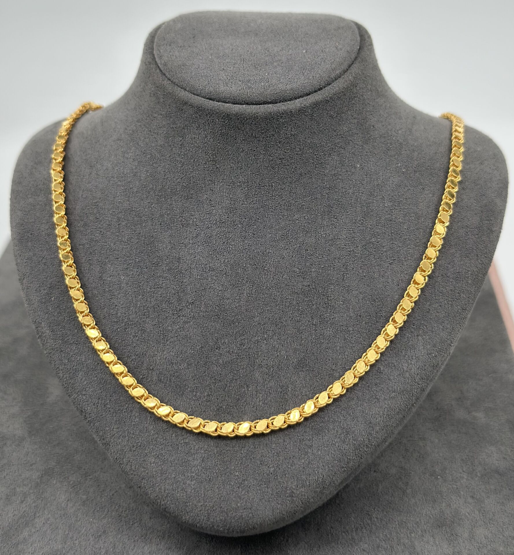 22 AYAR ALTIN PULLU ZİNCİR 45 CM UZUNLUK