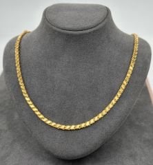 22 AYAR ALTIN PULLU ZİNCİR 60 CM UZUNLUK