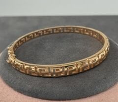 22 AYAR ALTIN GREEK KEY KELEPÇE BİLEZİK