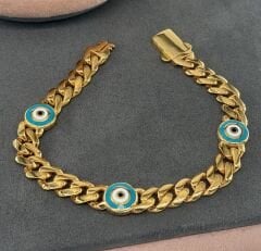 22 AYAR ALTIN NAZAR BONCUK MİNELİ GURMET BİLEKLİK