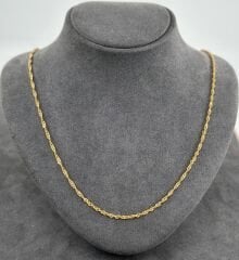 22 AYAR ALTIN SİNGAPUR ZİNCİR 55 CM UZUNLUK