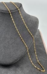 22 AYAR ALTIN SİNGAPUR ZİNCİR 55 CM UZUNLUK