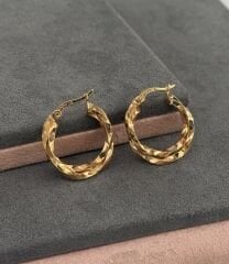 22 AYAR ALTIN 2 ÇAPLI HALKA KÜPE