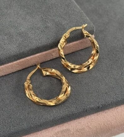 22 AYAR ALTIN 2 ÇAPLI HALKA KÜPE