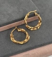 22 AYAR ALTIN 2 ÇAPLI HALKA KÜPE