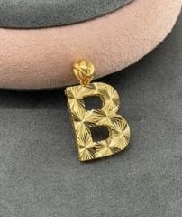 22 AYAR ALTIN B HARFİ KOLYE UCU