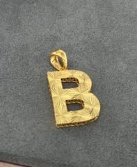 22 AYAR ALTIN B HARFİ KOLYE UCU