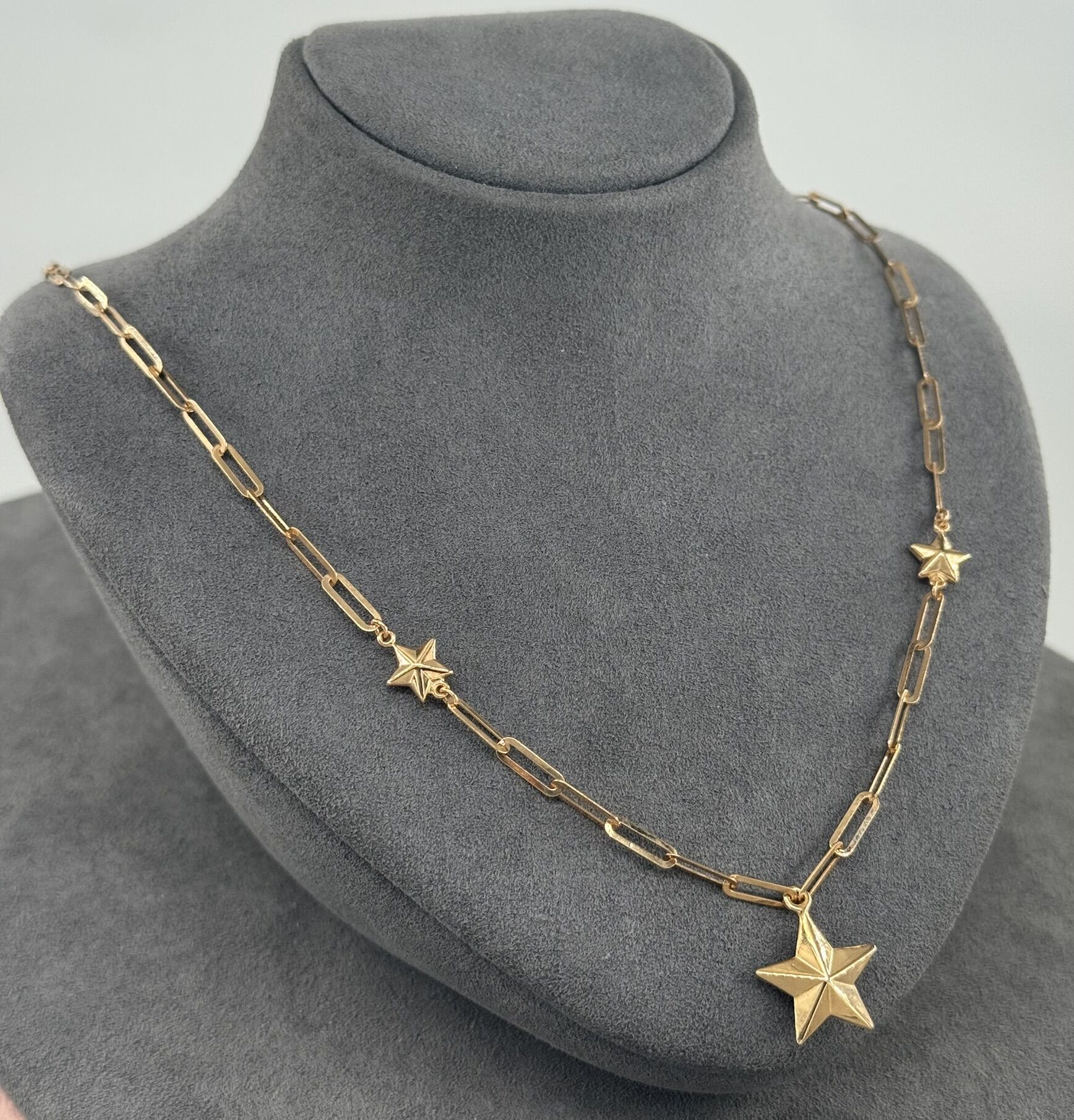 22 AYAR ALTIN YILDIZ KOLYE