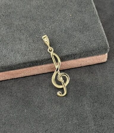 14 AYAR ALTIN SOL ANAHTARI KOLYE UCU