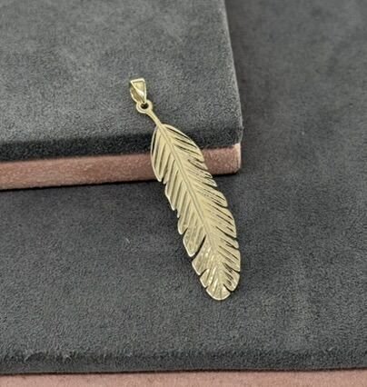 14 AYAR ALTIN YAPRAK KOLYE UCU