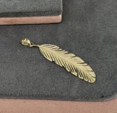 14 AYAR ALTIN YAPRAK KOLYE UCU