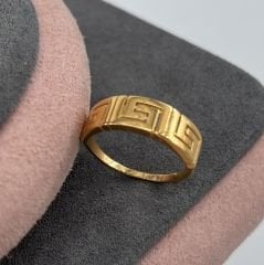22 AYAR ALTIN GREEK KEY YÜZÜK