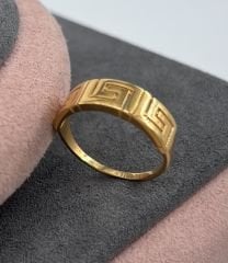 22 AYAR ALTIN GREEK KEY YÜZÜK