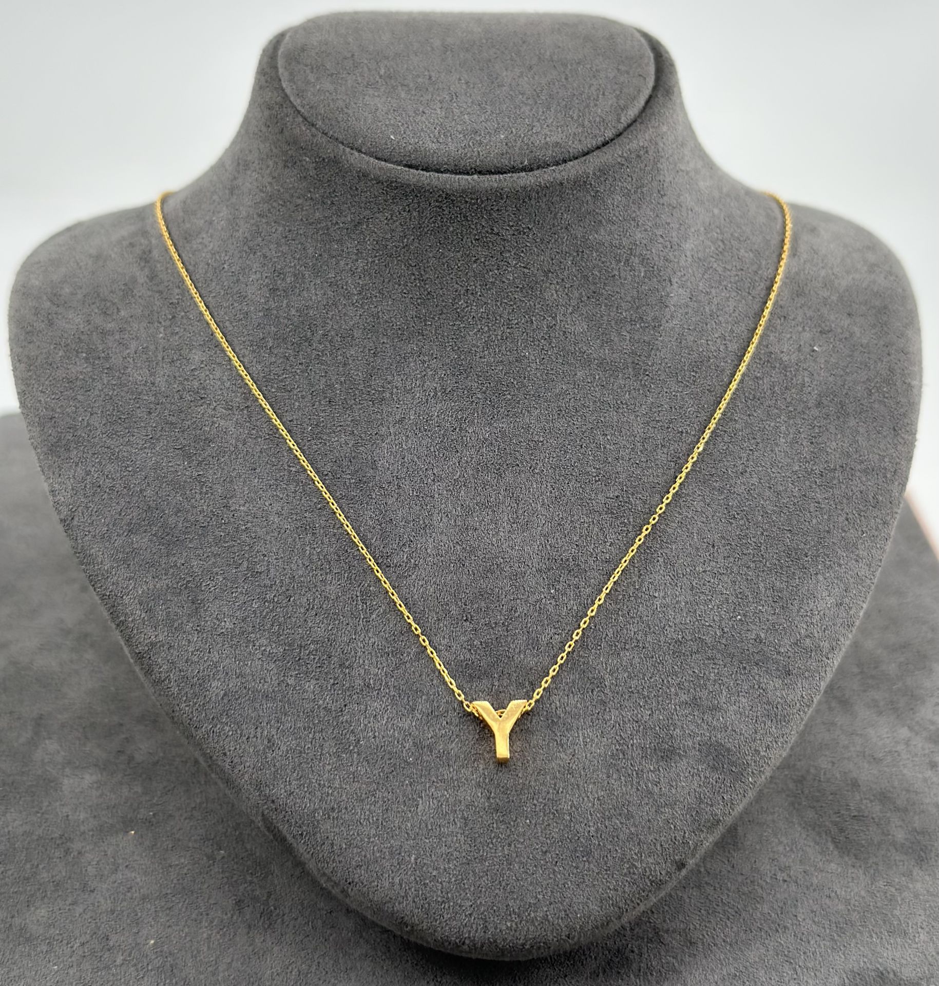 22 AYAR ALTIN Y HARFLİ KOLYE UCU