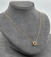 22 AYAR ALTIN G HARFLİ KOLYE