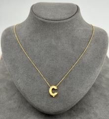 22 AYAR ALTIN Ç HARFLİ KOLYE