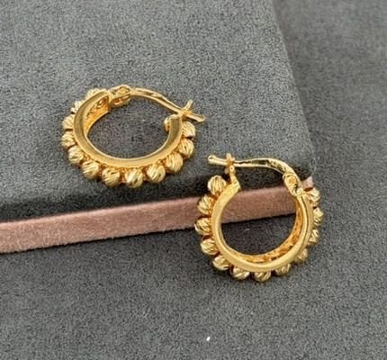 22 AYAR ALTIN 2 ÇAPLI DORİKA HALKA KÜPE