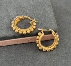 22 AYAR ALTIN 2 ÇAPLI DORİKA HALKA KÜPE