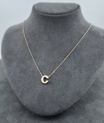 14 AYAR ALTIN C HARFLİ KOLYE