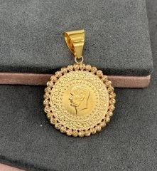 22 AYAR ALTIN DORİKA YARIM KOLYE UCU