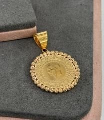 22 AYAR ALTIN DORİKA YARIM KOLYE UCU