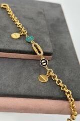 22 AYAR ALTIN MİNELİ ŞANS BİLEKLİĞİ