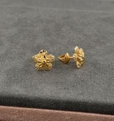 22 AYAR ALTIN ÇİÇEK ÇOCUK KÜPESİ